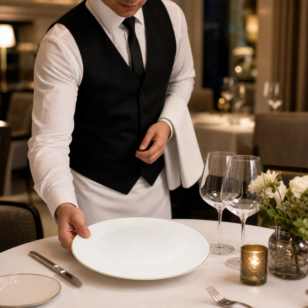 Coupe Plates 270mm Bone China for Upscale Dining (Pack of 12)