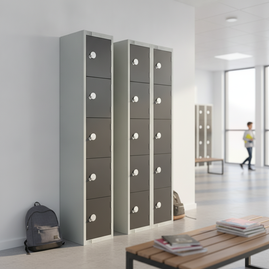 Powder Coated Steel Lockers 300mm Deep for Schools & Workplaces
