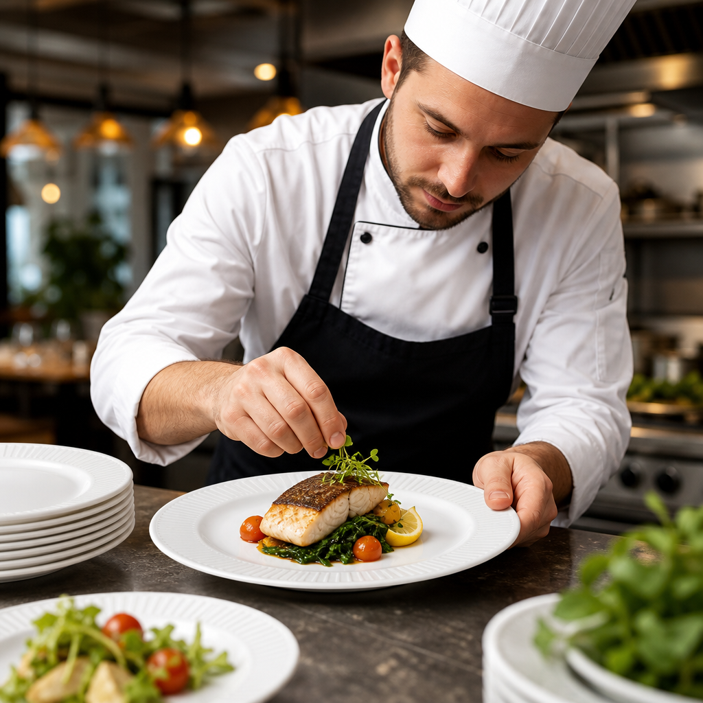 Rimmed Plates 276mm Vitrified Ceramic for Restaurants (Pack of 12)