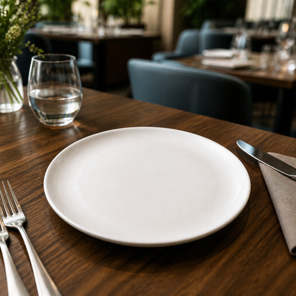 Coupe Plates 288mm White Vitrified Porcelain for Hospitality Use (Pack of 12)