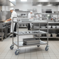 Stainless Steel 3 Tier Clearing Trolley for Efficient Transport