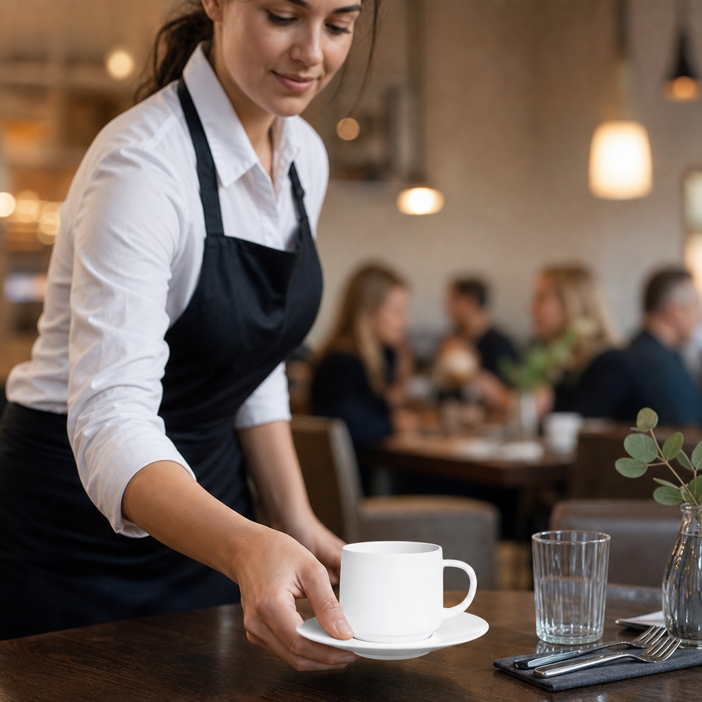 Baril Saucers 120mm White Ceramic for Busy Venues (Pack of 24)