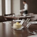 Glass Butter Dish with Cloche 90mm for Meal Service