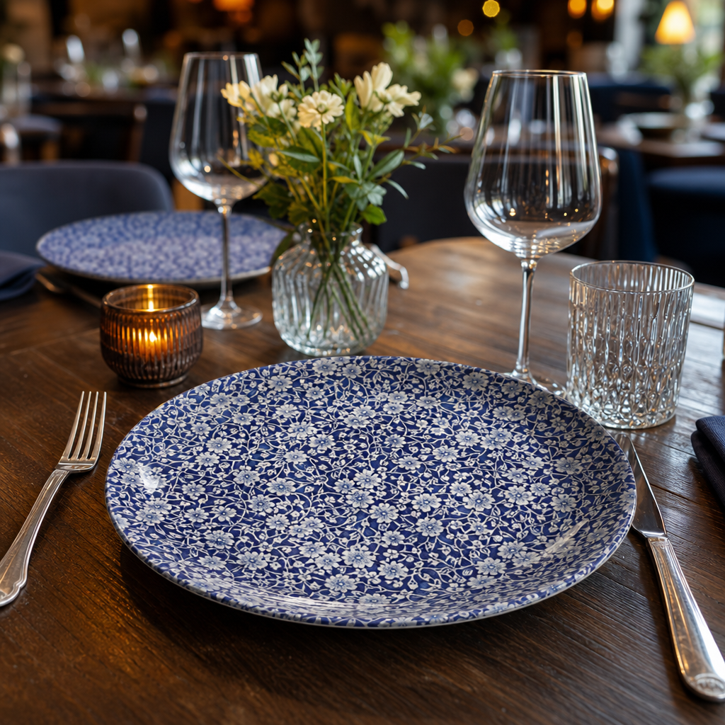 Vintage Prague Pattern Plates 305mm for Charming Table Settings (Pack of 6)