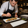 Rectangle Plates x 330 190mm Porcelain for Restaurants (Pack of 6)