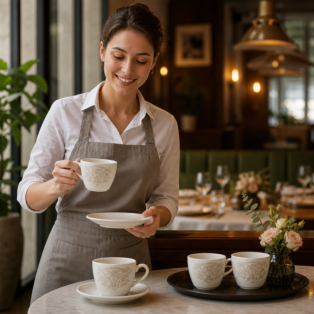 Alumina Cups 85ml Vitrified Ceramic for Hospitality (Pack of 12)