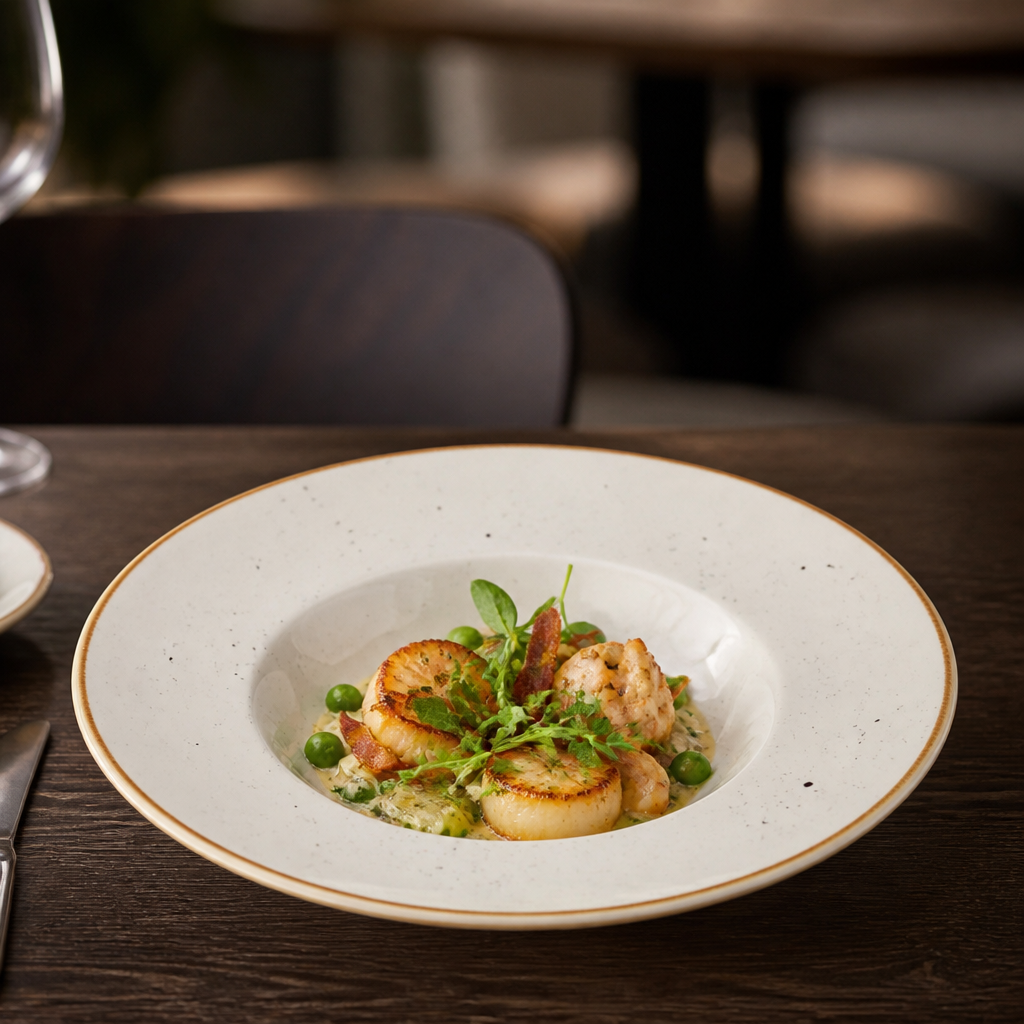 Stonecast Round Wide Rim Bowls in Barley White for Catering & Hospitality