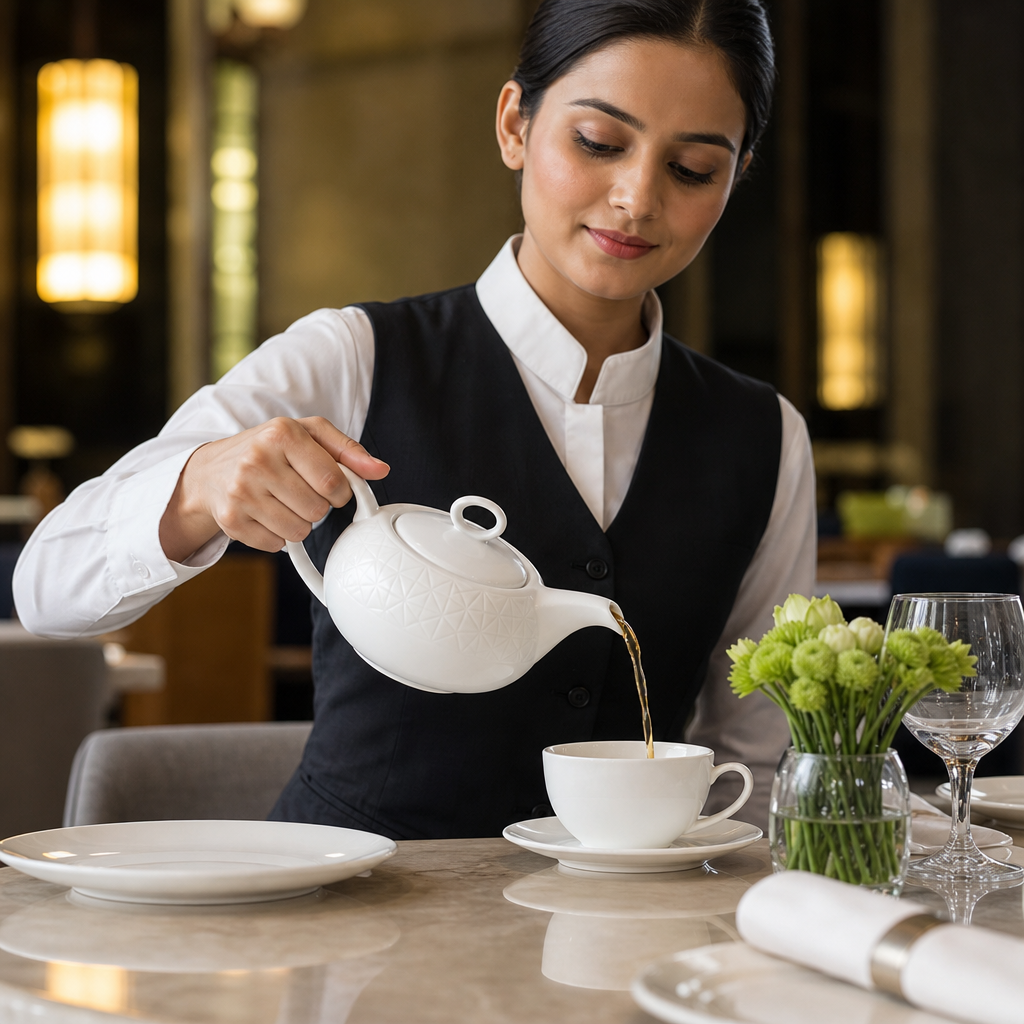 Fine China Teapot 425ml for Contemporary Dining (Pack of 6)