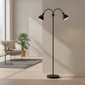 Metal Black Double Floor Lamp for Modern Interiors