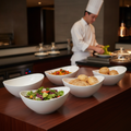 Melamine White Buffet Bowls 200x155mm for Catering (Pack of 4)