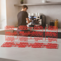 Plastic Red Letter Set for Peg Boards (Pack of 6)
