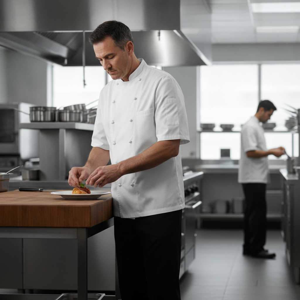 Pima Cotton White Chef Jacket for High-End Kitchens