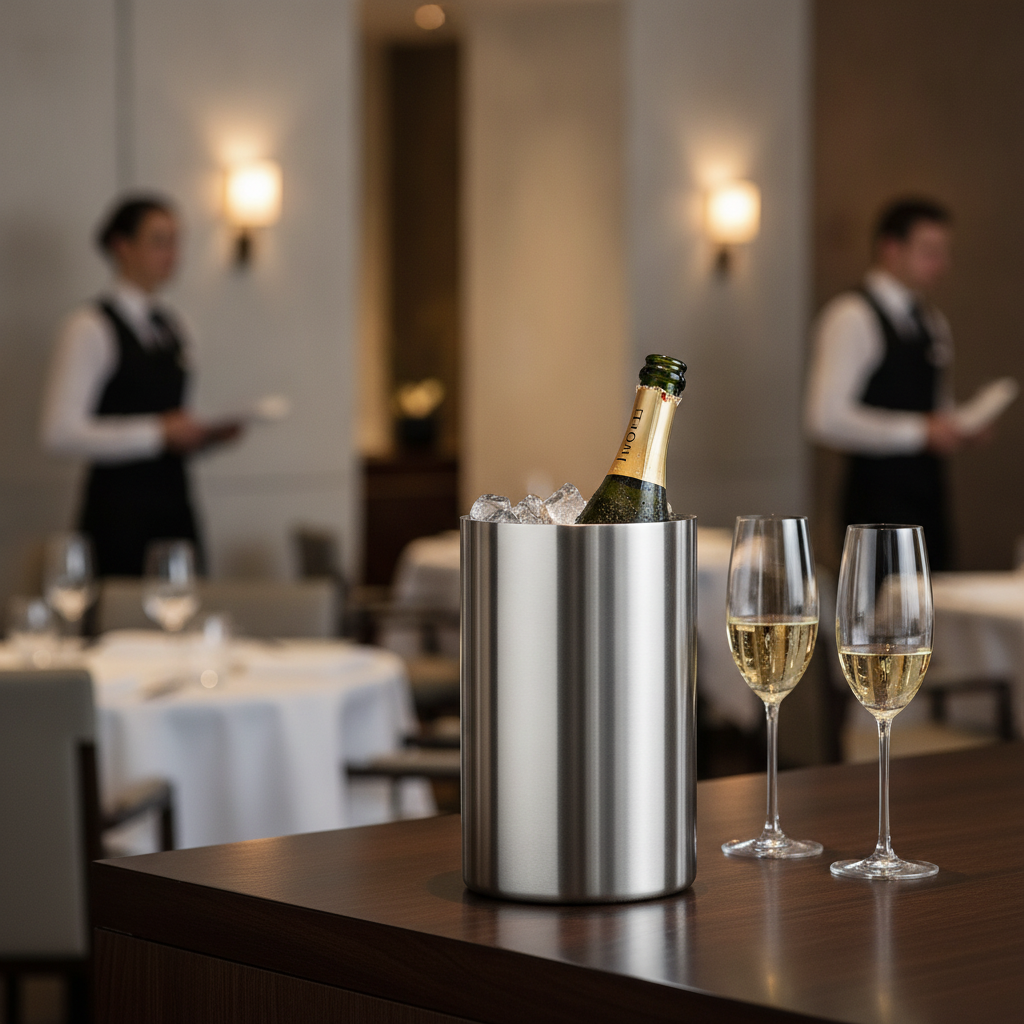 Stainless Steel Wine and Champagne Cooler 2L for Entertaining