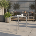 Stainless Steel Round Bistro Table 700mm for Indoor & Outdoor Use
