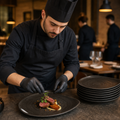 Iron Plates Black Vitrified Ceramic for Stylish Dining (Pack of 12)
