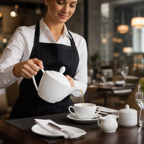 Alumina Vitrified Ceramic Teapots 852ml for Cafés & Restaurants (Pack of 6)