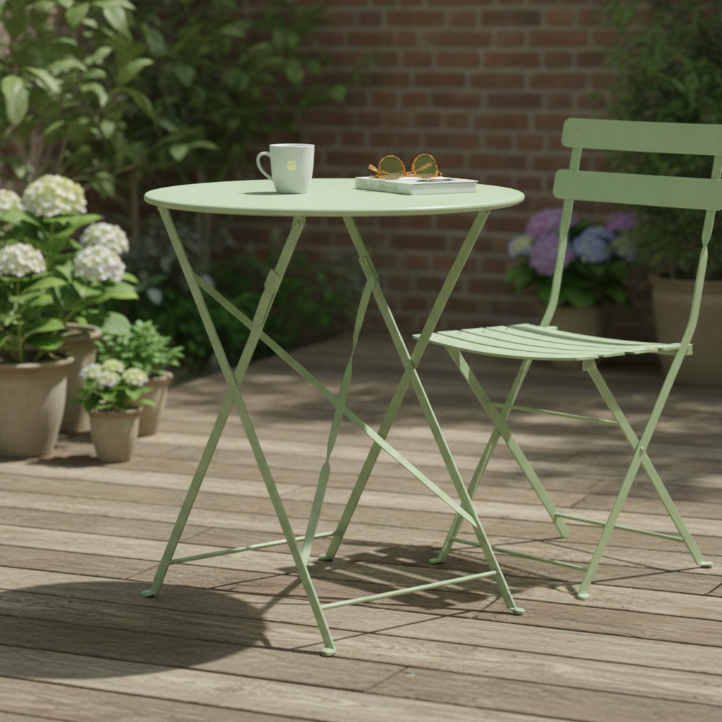 Powder Coated Steel Round Table 600mm for Indoor & Outdoor Use