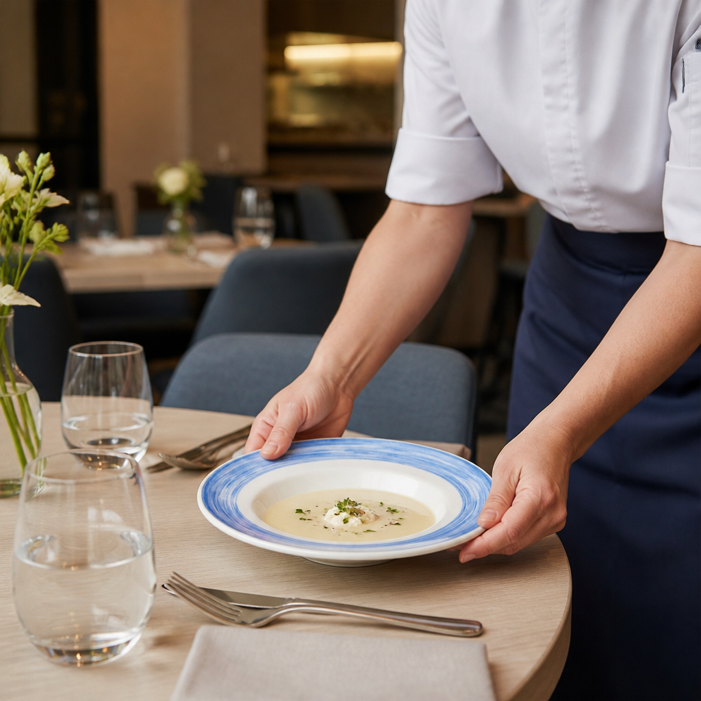 Soup Plates 225mm Glass for Healthcare Environments (Pack of 12)