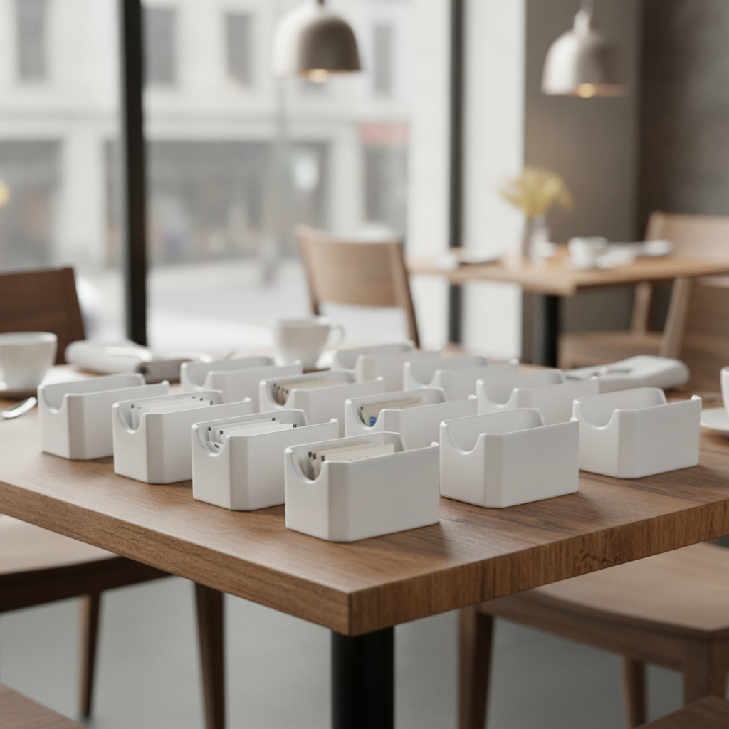 Porcelain White Packet Sugar Holders 102x69mm for Casual Dining (Pack of 12)