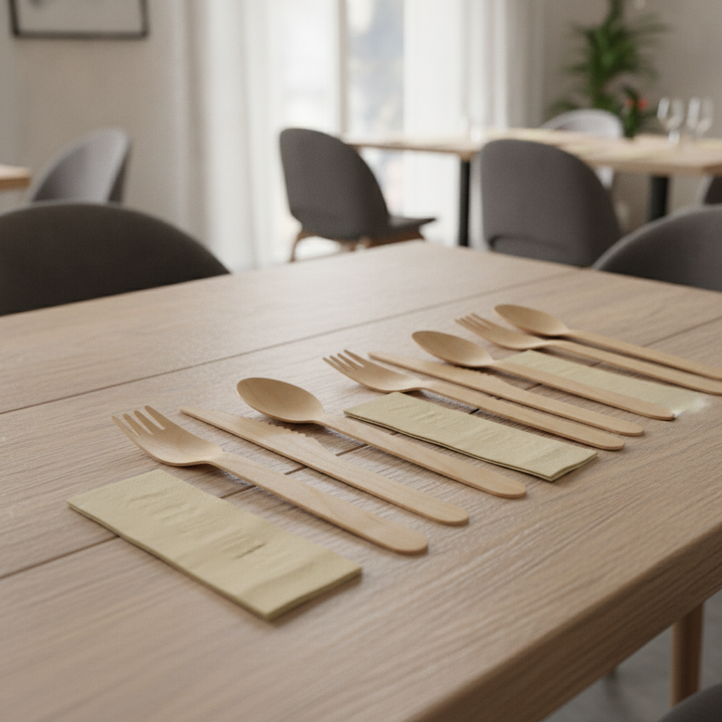Wooden Cutlery Set 8mm for Event Catering (Pack of 250)