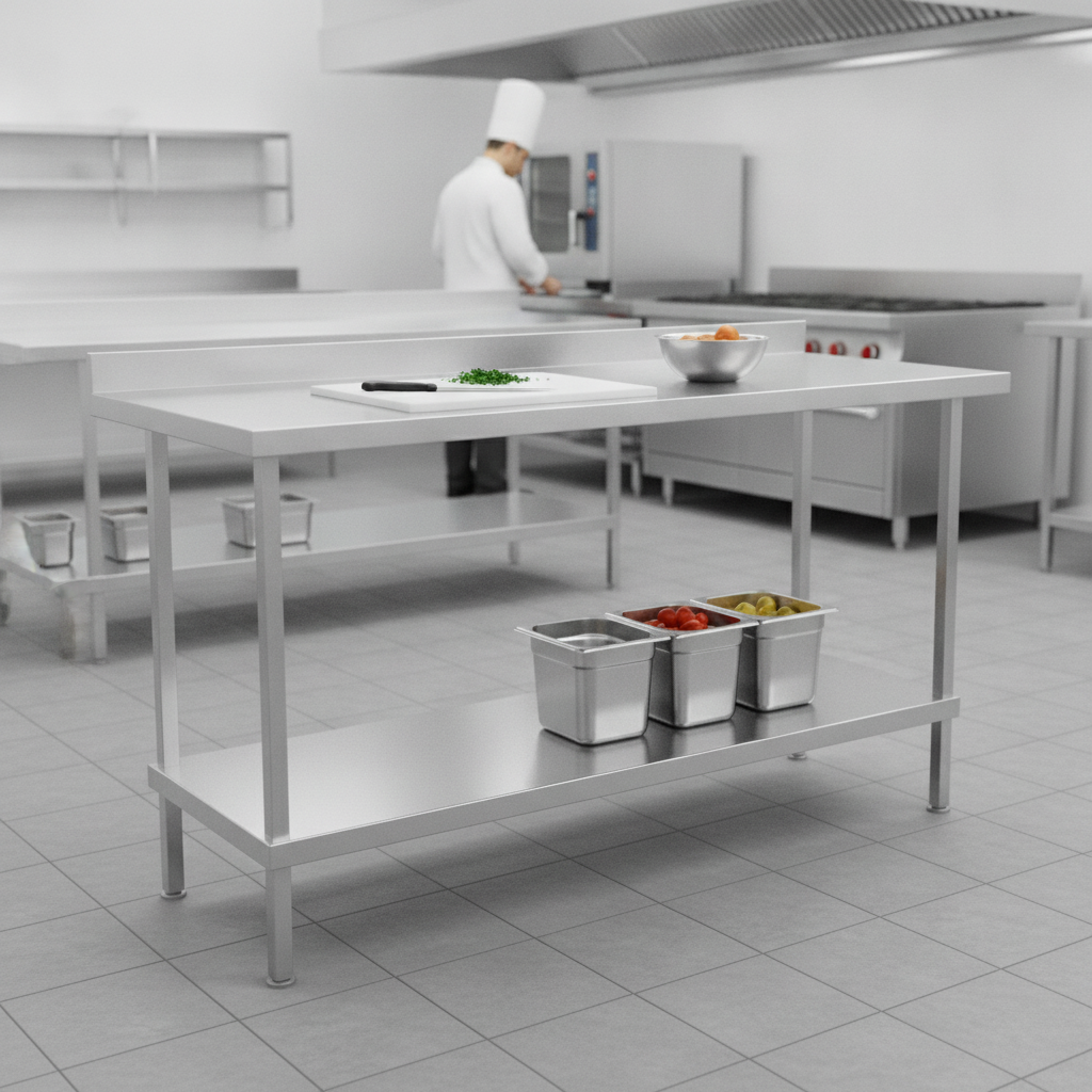 Stainless Steel Centre Table 900mm x 600mm for Food Preparation