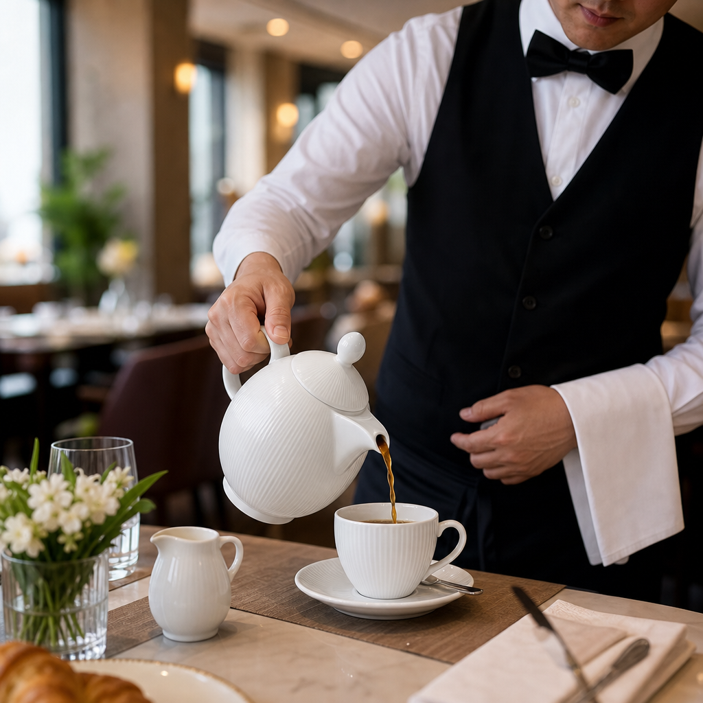 Alumina Vitrified Ceramic Coffee Pot 600ml for Professional Catering (Pack of 6)