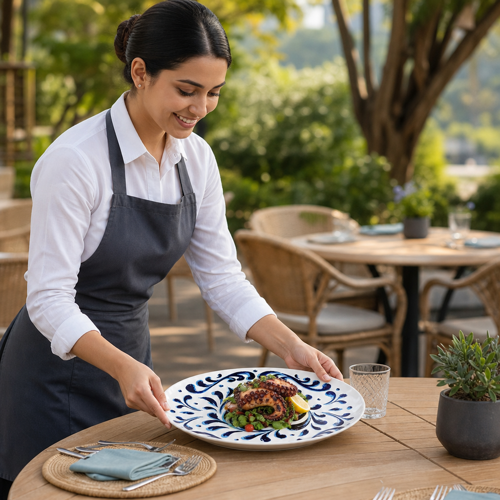 Alumina Oval Coupe Plates 305mm Vitrified Ceramic for Outdoor Dining (Pack of 12)