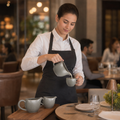 Peppercorn Grey Super Vitrified Ceramic Milk Jugs for Dining Tables (Pack of 4)