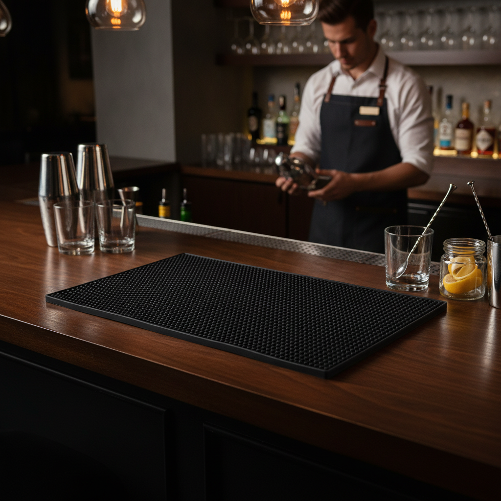 Rubber Bar Mat 300 x 450mm for Bartenders