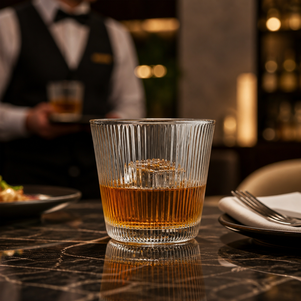 Clear Glass Double Old Fashioned Tumblers 355ml for Bars & Pubs (Pack of 6)
