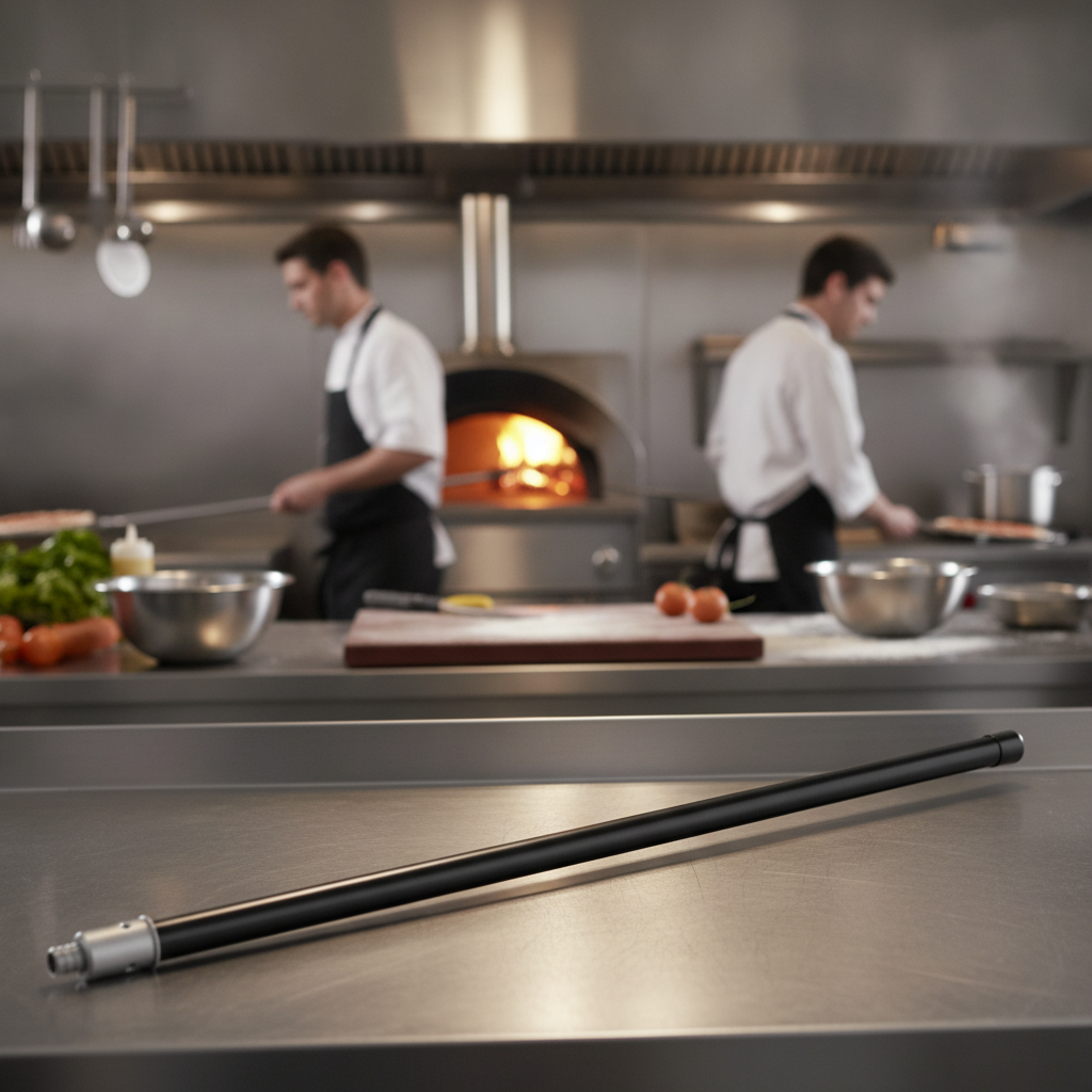 Powder Coated Steel Pizza Oven Handle 950mm for Commercial Kitchens