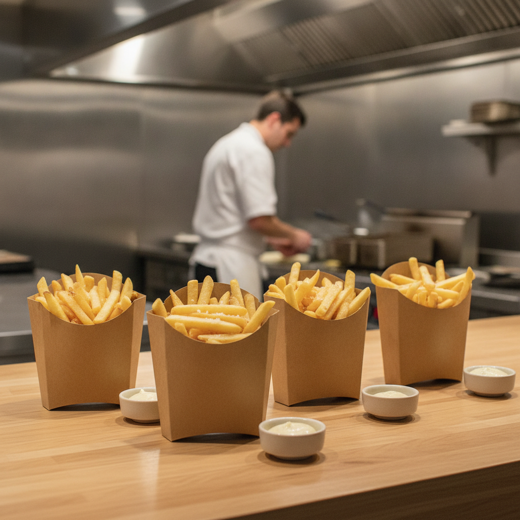 Recyclable Paperboard Small Chip Scoops for Takeaway Service (Pack of 1000)