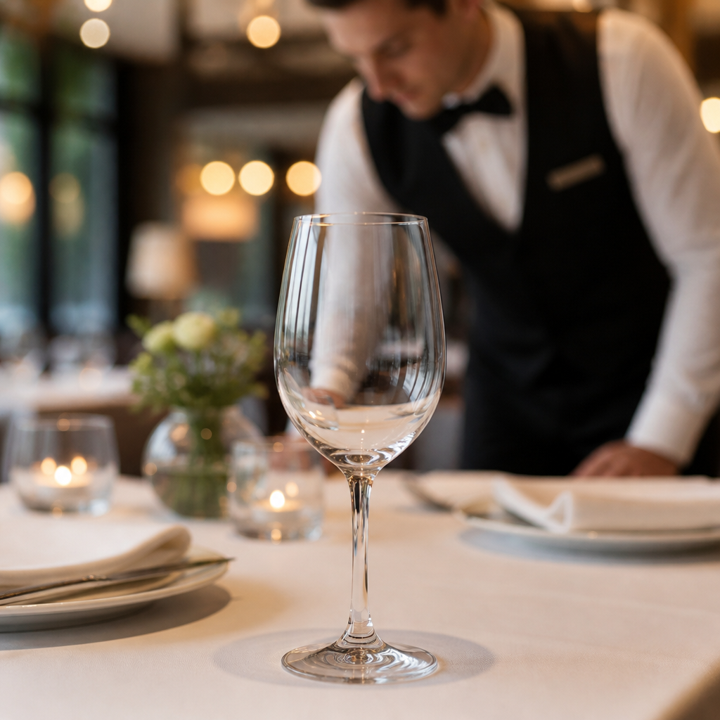 Clear Glass Large Flutes 230ml for Elegant Dining (Pack of 6)