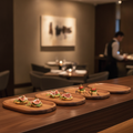 Wood Natural Hardwood Presentation Boards 290x200mm for Catering (Pack of 4)