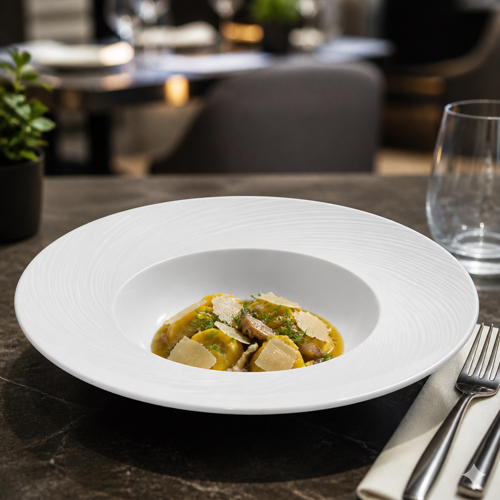 Porcelain Spyro Nouveau Bowls 270mm for Dining & Catering - Pack of 6