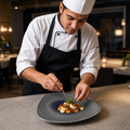 Extra-Large Plates Grey Vitrified Porcelain for Dining (Pack of 6)