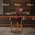 Faux Leather Bar Chair in Soft Oak 1175mm for Commercial Spaces