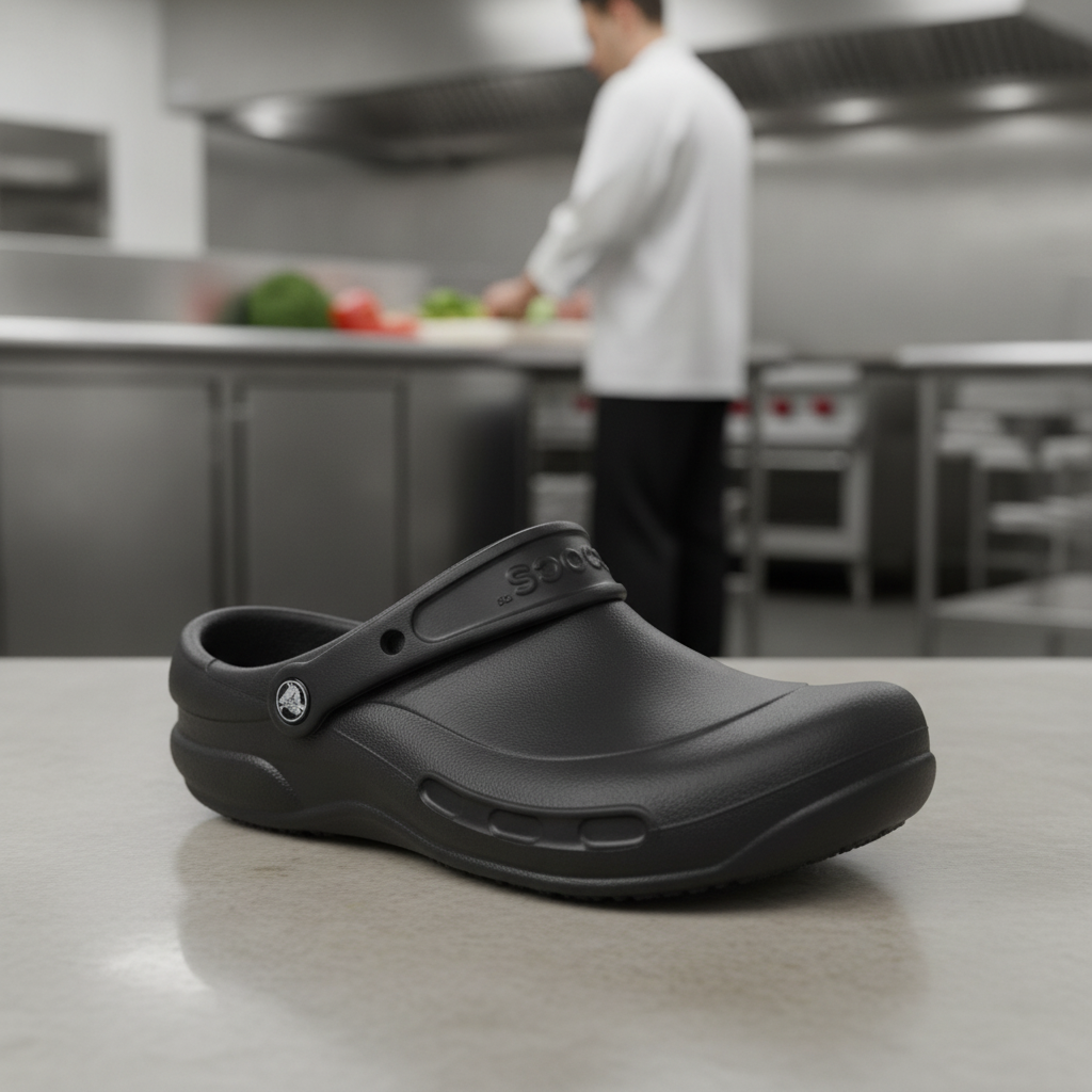 Croslite Resin Black Bistro Clogs for Long Hours of Comfort