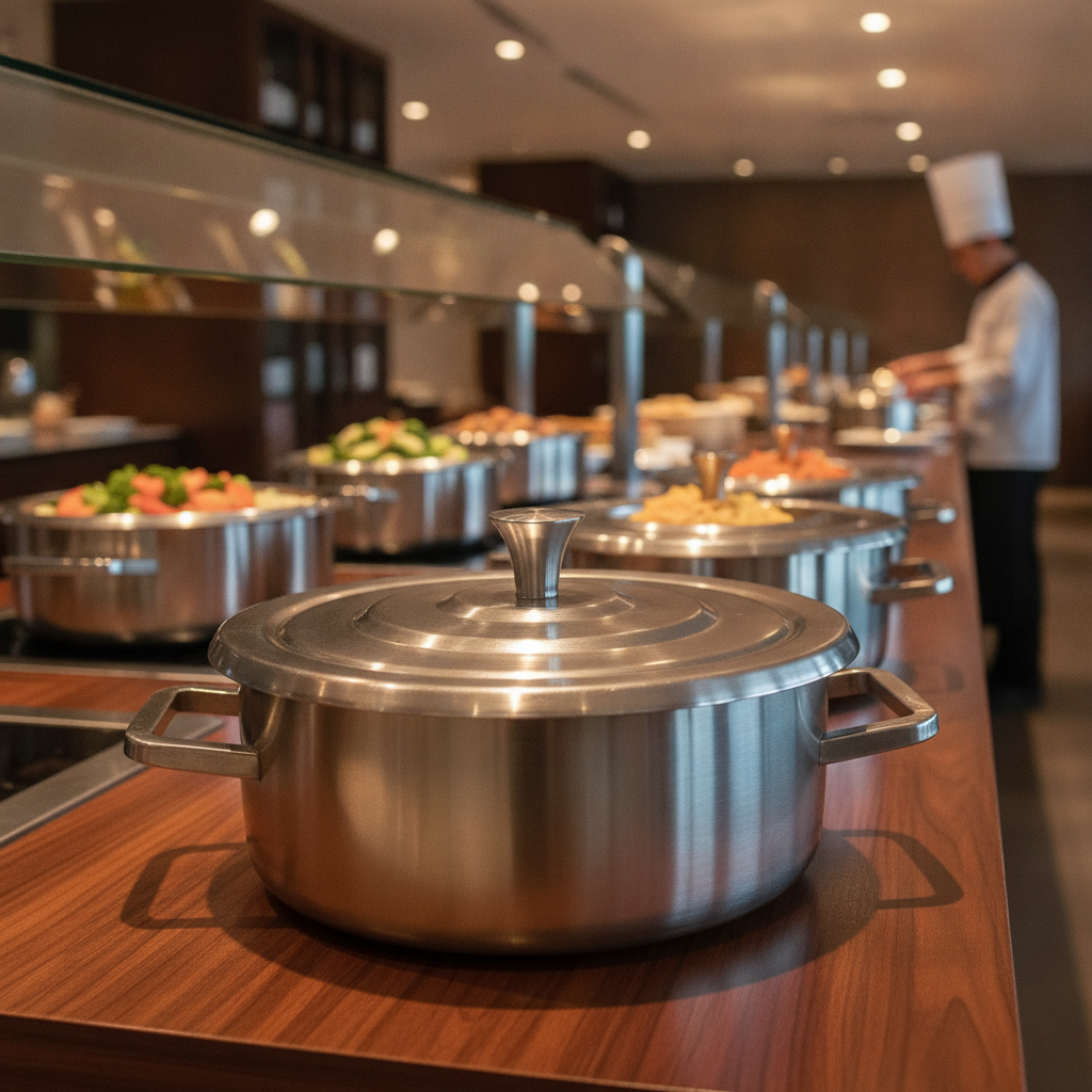 Brushed Stainless Steel Round Chafer 1.6L for Buffets