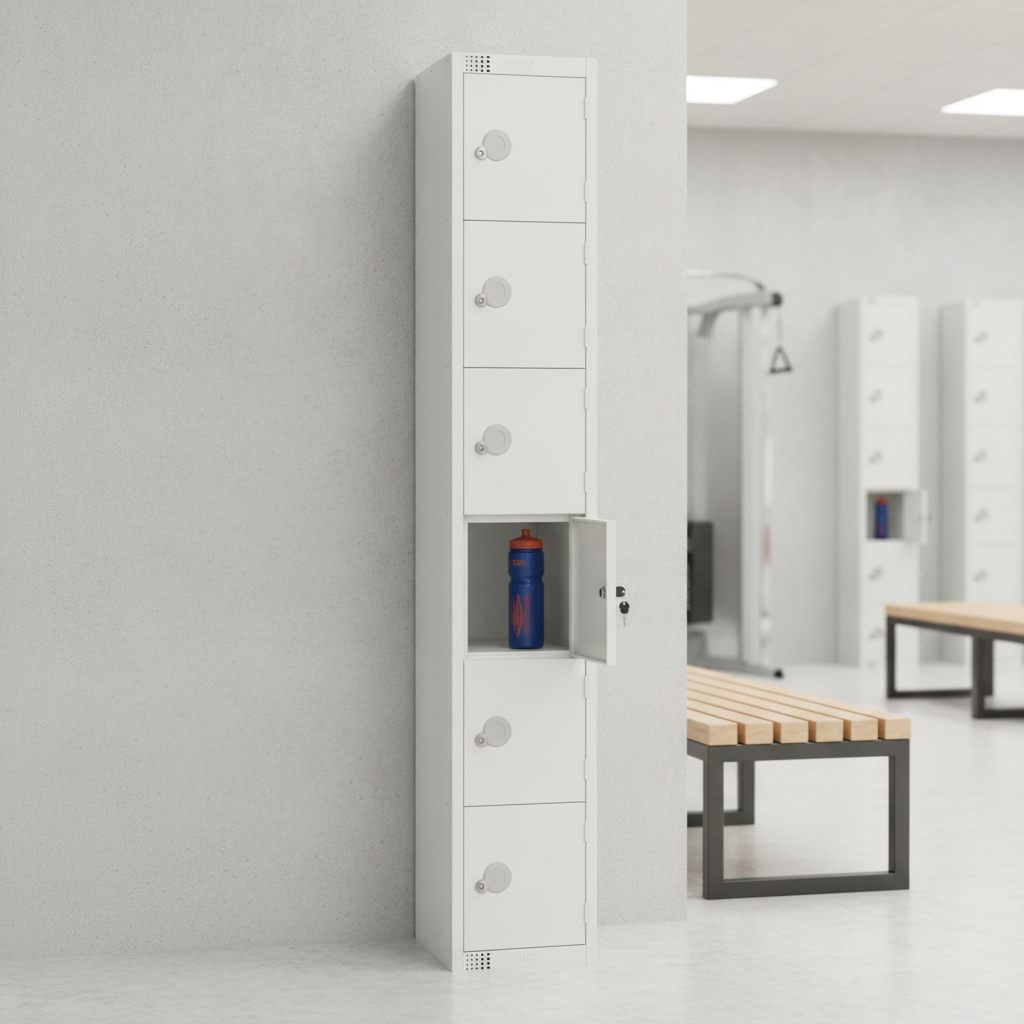 Powder Coated Steel Six Door Lockers for Personal Storage