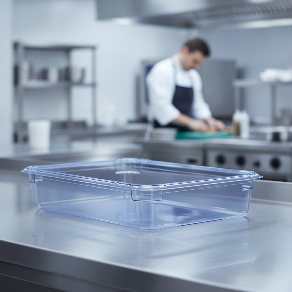 Plastic Food Storage Container GN 1/1 100mm for Commercial Kitchens