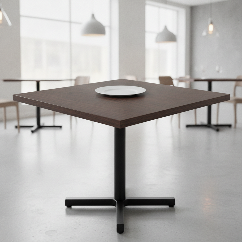 High Density Woodchip Square Table Top 700mm for Dining Areas