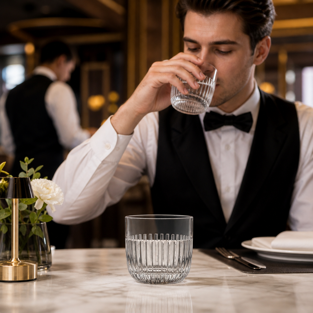 Clear Glass Low Tumblers 220ml for Fine Dining (Pack of 6)