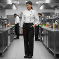 Polycotton Black Cargo Chefs Trousers for Professional Kitchens