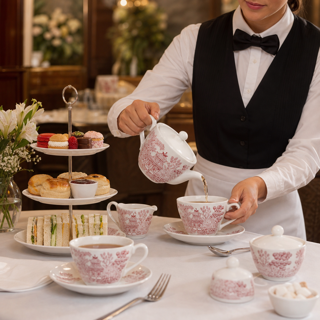 Georgian Teacups 200ml Porcelain for Afternoon Tea (Pack of 12)
