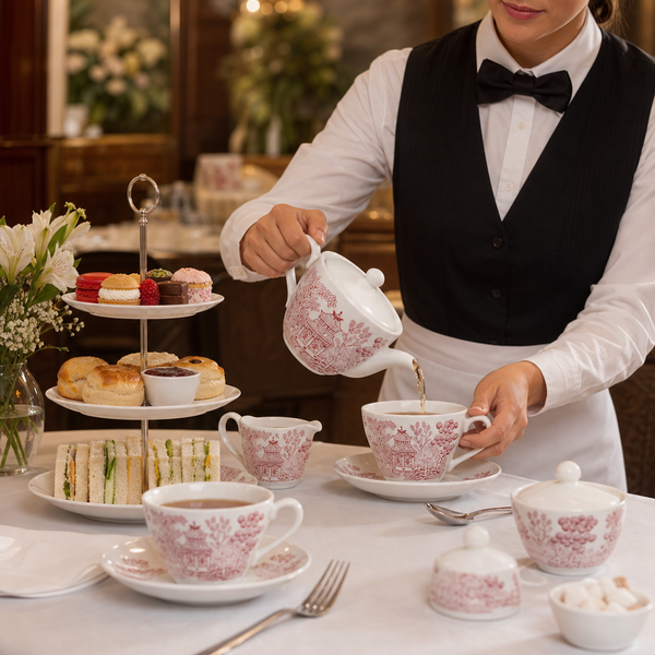 Georgian Teacups 200ml Porcelain, Porcelain, pack of 12