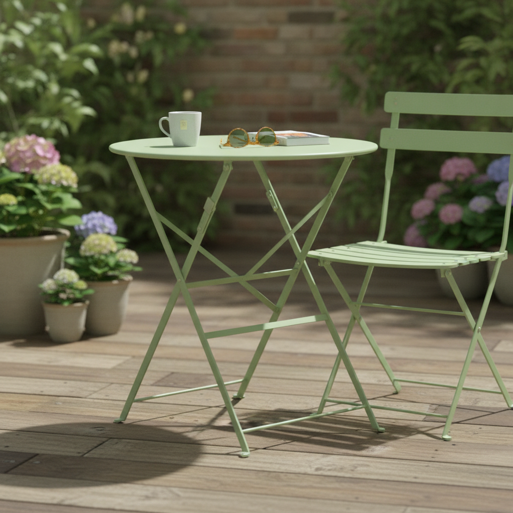 Powder Coated Steel Round Table 600mm for Indoor & Outdoor Use