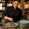 Alumina Stack Plates Aqua Vitrified Ceramic for Hospitality (Pack of 12)
