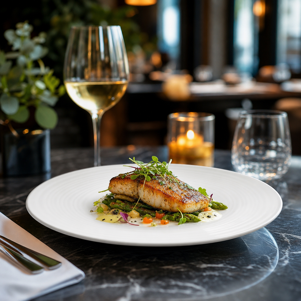 Alumina Vitrified Coupe Plates 202.5mm Vitrified Ceramic for Fine Dining (Pack of 12)