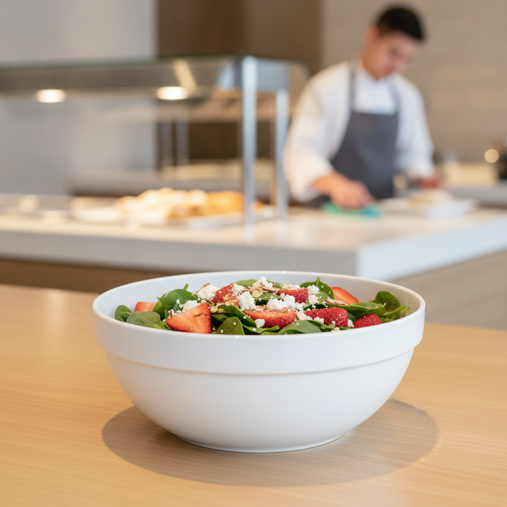 Melamine White Bowl 2.5L for Buffets & Catering